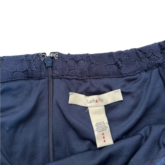 Lark & Ro Navy Blue Lace midi Dress Size 4 - Picture 13 of 17